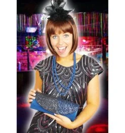 Luxe Avond Handtasje Glitter Blauw