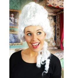 Middeleeuwse Marie-antoinette Pruik Wit