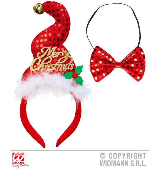 Mini Kerstmutsje Met Strik 1 Mini Kerstmutsje Met Strik