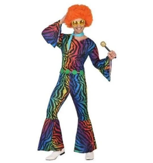 Multicolor Disco Jumpsuit Voor Mannen 1 Multicolor Disco Jumpsuit Voor Mannen