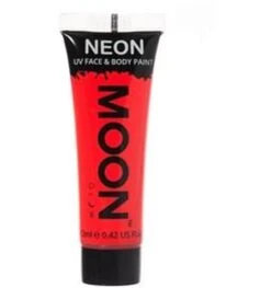 Neon UV Face & Body Paint Intense Red 12ml