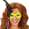 Neon Geel Oogmasker Brazil