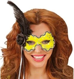 Neon Geel Oogmasker Brazil