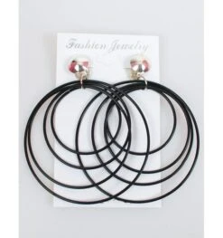 Oorbellen Circles Zwart