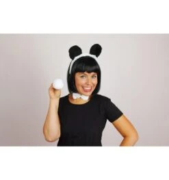 Panda Oortjes Met Strikje En Staartje