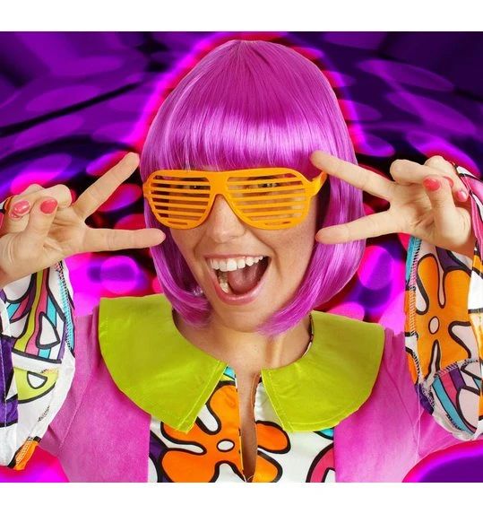 Party Bril Met Luikjes Oranje 1 Party Bril Met Luikjes Oranje