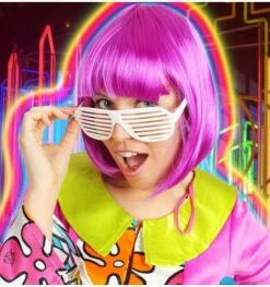 Party Bril Met Luikjes Wit