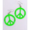 Peace Oorbellen Fluogroen
