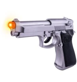 Pistool Zilver Met Licht En Geluid