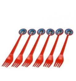 Plastic Vorkjes Piraten Party 17cm 6 Stuks