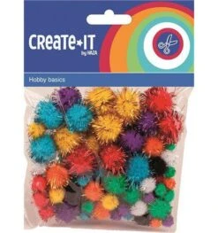 Pompoms Glitter 78stuks