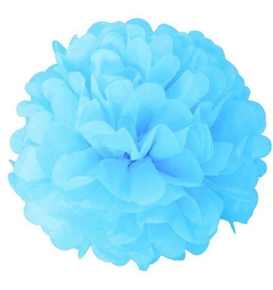 Pompoms Decoratie Babyblauw (2st) 1 Pompoms Decoratie Babyblauw (2st)