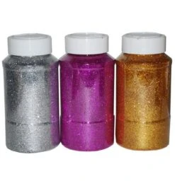 Pot Met Glitters 500 Gram Fluo Geel
