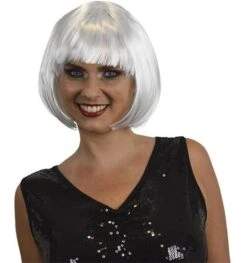Pruik Bob Wit