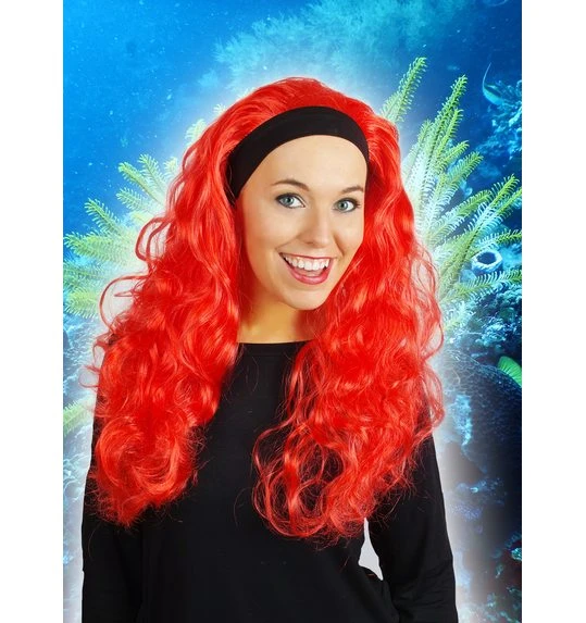 Pruik Met Lang Haar En Haarband Jenna Rood 1 Pruik Met Lang Haar En Haarband Jenna Rood