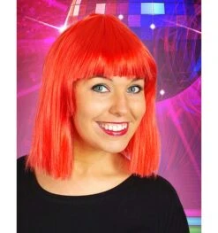 Pruik Met Pony Samantha Rood