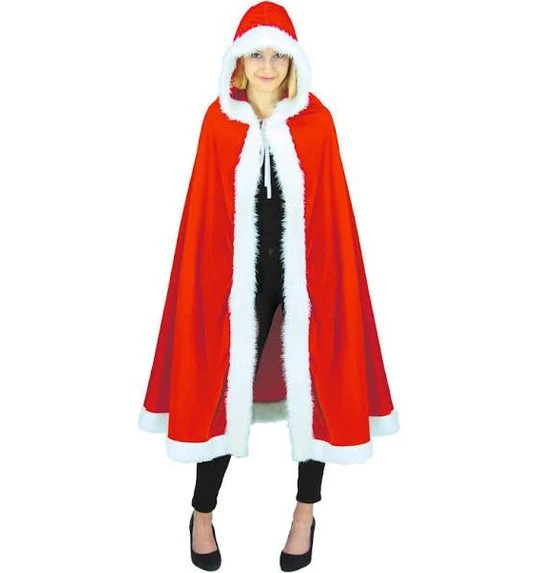Rode Cape Met Pluche Kerst 1 Rode Cape Met Pluche Kerst