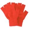 Rode Gebreide Vingerloze Handschoenen
