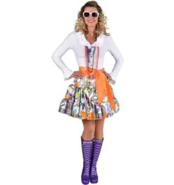 Satijnen Rokje Met Coole 70s Print