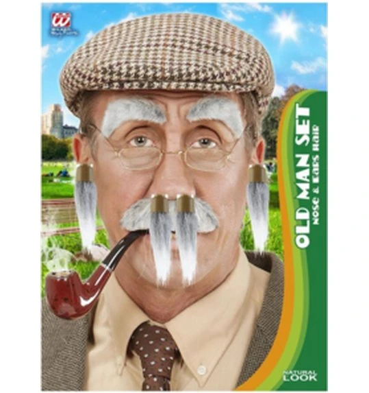 Set Oude Man Neus En Oor Haar 2 Set Oude Man Neus En Oor Haar - Afbeelding 2