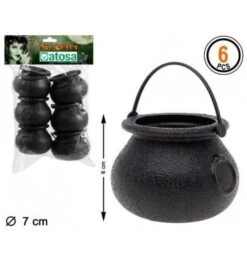 Set Van 6 Kleine Heksen Ketels