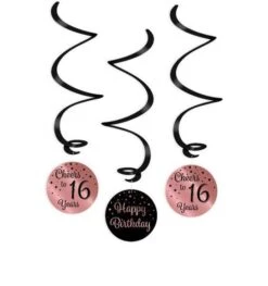 Spiraal Decoratie Hanger Verjaardag 16 Jaar Sweet Sixteen