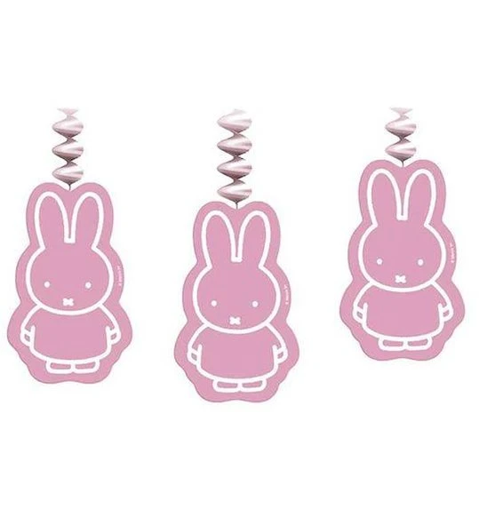 Spiralen Nijntje Decoratie Meisje (3st) 1 Spiralen Nijntje Decoratie Meisje (3st)