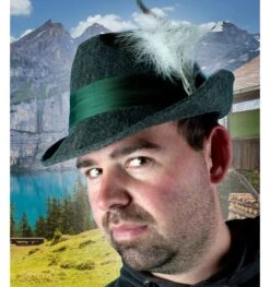 Tirolerhoed Grijs Deluxe