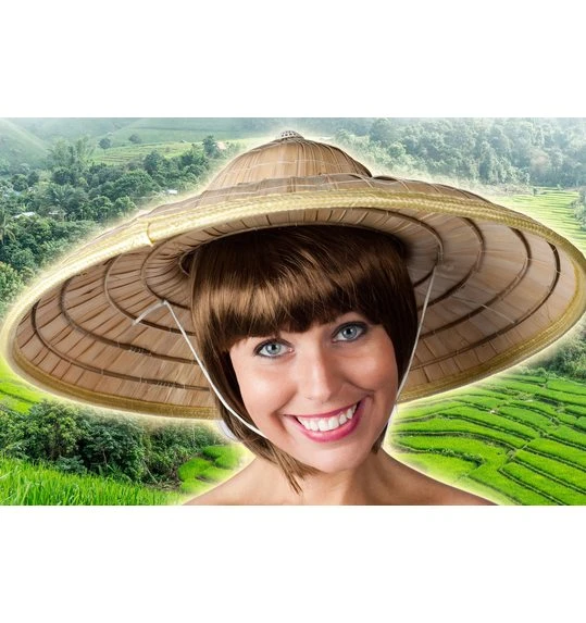 Tropische Jungle / Chinese Hoed 1 Tropische Jungle / Chinese Hoed