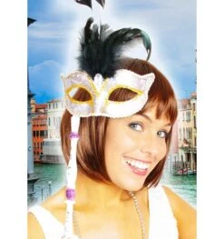 Venetiaans Masker Venezia Deluxe Zilver