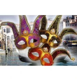 Venetiaans Masker Deluxe Aramis Rood