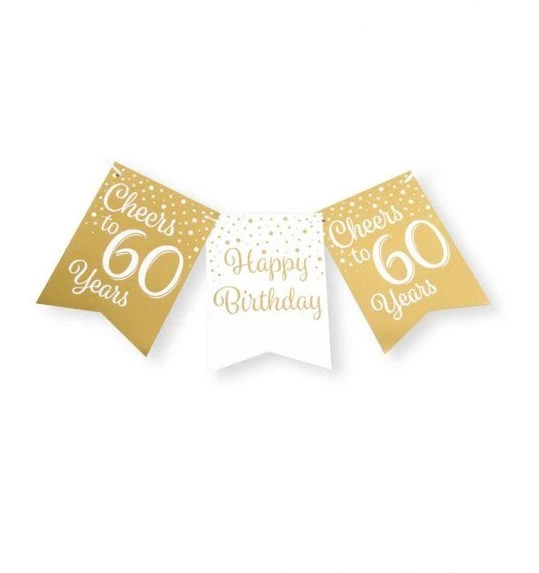 Verjaardag Slinger 60 Jaar - 6 Meter 1 Verjaardag Slinger 60 Jaar - 6 Meter