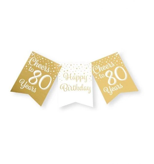 Verjaardag Slinger 80 Jaar - 6 Meter 1 Verjaardag Slinger 80 Jaar - 6 Meter