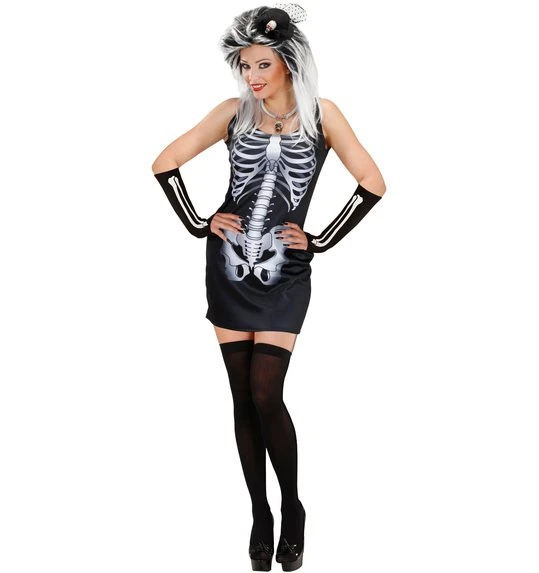 Vingerloze Skelet Botten Handschoenen 2 Vingerloze Skelet Botten Handschoenen - Afbeelding 2