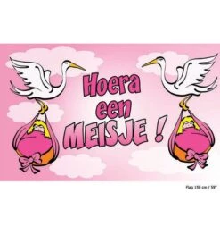 Vlag Hoera Een Meisje