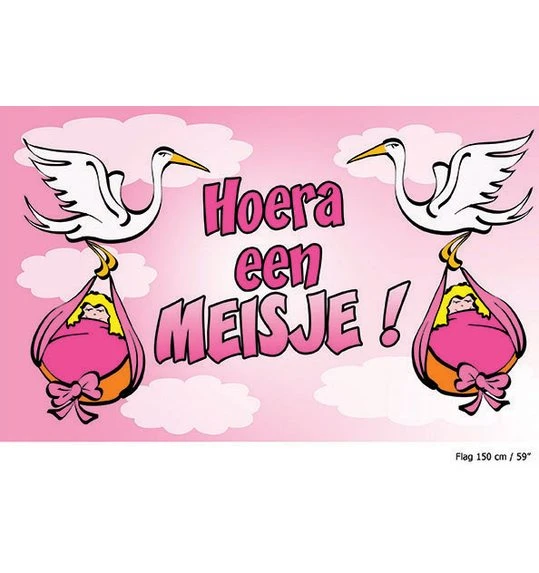 Vlag Hoera Een Meisje 1 Vlag Hoera Een Meisje