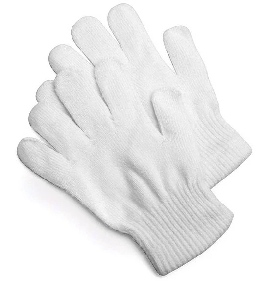 Witte Gebreide Handschoenen 1 Witte Gebreide Handschoenen