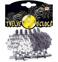 Zilveren Gelukkig Nieuwjaar Toeters