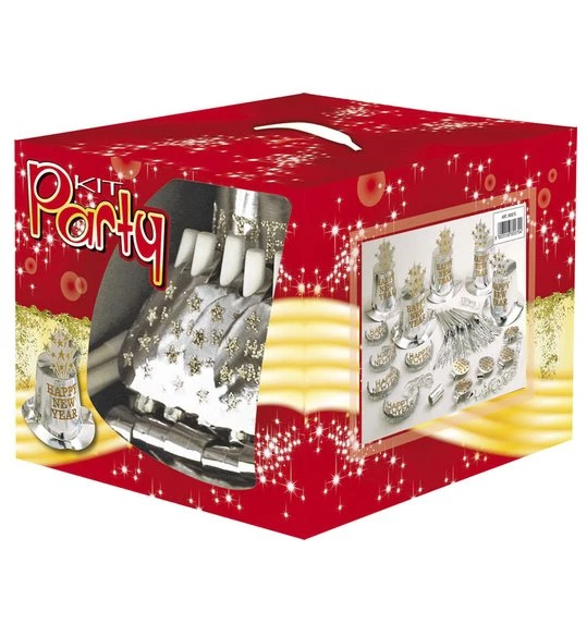 Zilveren Party Kit Gelukkig Nieuwjaar 2 Zilveren Party Kit Gelukkig Nieuwjaar - Afbeelding 2
