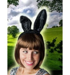 Zwarte Bunny Konijnen Oortjes