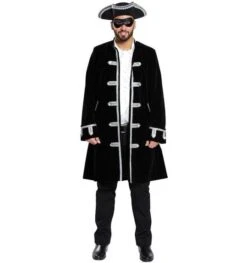 Zwarte Venetiaanse Heren Jas