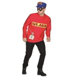 Bankovervaller Shirt Met Masker En Petje