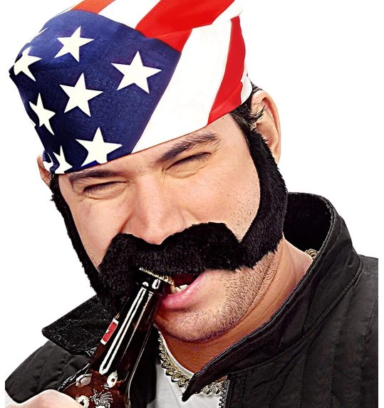 Biker Snor Met Bakkebaarden 1 Biker Snor Met Bakkebaarden