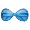 Bril Flashy + Strass Blauw