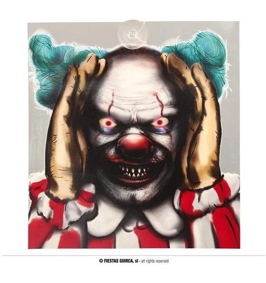 Clown Raam Decoratie Met Licht 1 Clown Raam Decoratie Met Licht