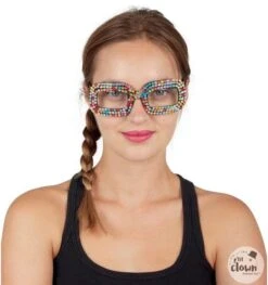 Disco Bril Met Multicolor Strass