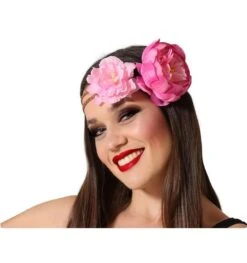 Haarlint Met Roze Bloemen