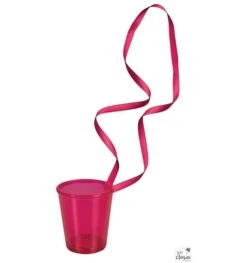 Halsketting Met Shotglaasje Roze