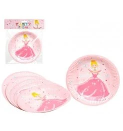 Kartonnen Bordjes Princess Party 6 Stuks