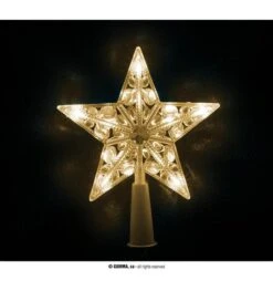 Kerst Piek Ster Goud Met Licht